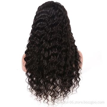 Top Quality hair extensions wigs 180% density frontal lace wig glueless pre plucked human hair front wig for black women